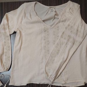 Cream Billabong Peasant Blouse